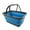 Grey/Cerulean, variant on SAMMART Collapsible Tub with Handle 12L (3.17 Gallon) - Portable Outdoor Picnic Basket/Crate - Foldable Storage Container for Dishes Washing, Camping and Home