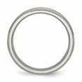 thumbnail image 2 of Titanium Ridged Edge 6mm Satin and Polished Band Ring 7 Size, 2 of 6