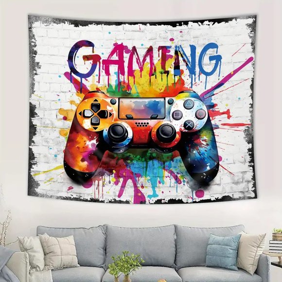 Tapiz para colgar en la pared para videojuegos PlayStation, 150 x 130 cm, poliéster