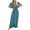 Blue, variant on yillto Womens Dress Short Sleeve V Neck Summer Maxi Dresses Beach Lightweight Cover up Dress