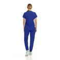 thumbnail image 2 of Hey Collection Womens Stretch Colorful V-Neck Jogger Scrubs Set, Medical Nursing Tops with Four Pocket Scrubs Jogger Pants, 2 of 5