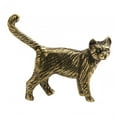thumbnail image 4 of Cat Brass Statue Feng Shui Tea Pet Figurine for Shelf Shelves Tabletop, 4 of 8