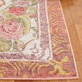 thumbnail image 2 of SAFAVIEH Besarabian Evonne Floral Machine Washable Area Rug, Ivory/Sage Rust, 5'3" x 7'6", 2 of 8