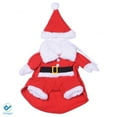 thumbnail image 5 of Deago Dog Cat Christmas Santa Claus Costume, Funny Pet Cosplay Outfits with Hat, Puppy Fleece Warm Apparel Clothes for Xmas (Red, S), 5 of 7