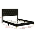 thumbnail image 3 of Pierre Panneau Rembourré Bed avec Banc de Rangement Noir Grand, 3 of 5