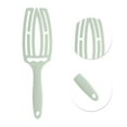 thumbnail image 3 of Unique Bargains 1 Pc Simple Portable Hollow Comb Hair Brush Green TPR, 3 of 6