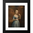 thumbnail image 2 of Mason Chamberlin 19x24 Black Modern Framed Museum Art Print Titled - Portrait of a Girl with a Robin, 2 of 5