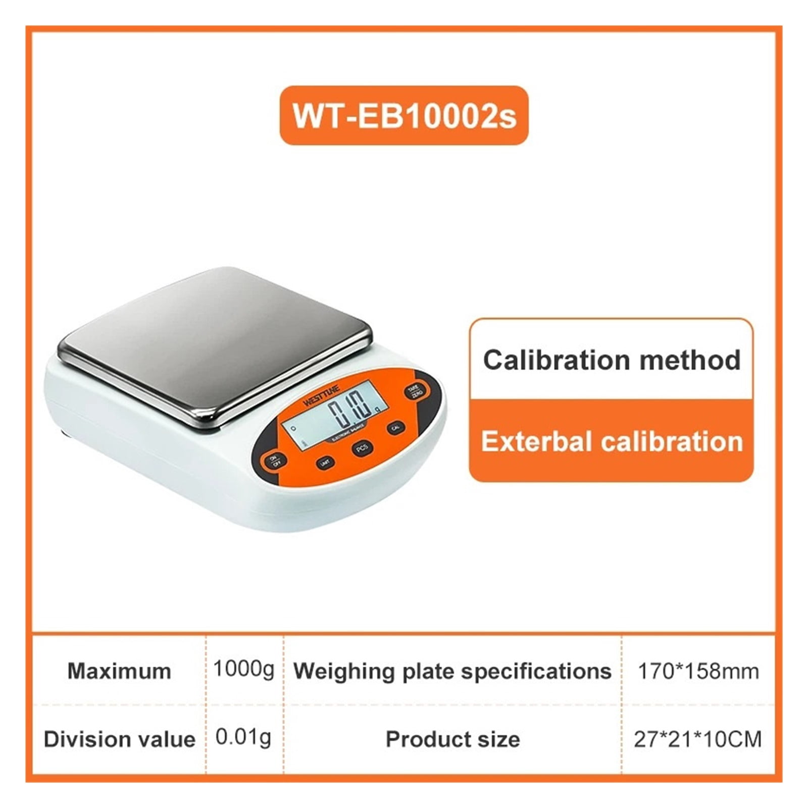 0.01g Digital Precision Scale 300g5000g Capacity Electronic Balance with LCD Display