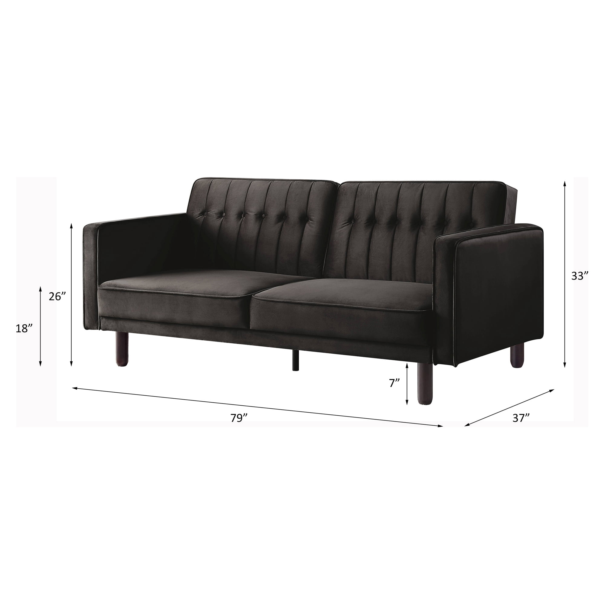 ACME Qinven Adjustable Sofa in Dark Brown