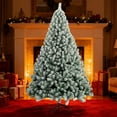 thumbnail image 7 of YOHAVEN 4FT Flocked Snow-Covered Artificial Christmas Tree Full Branches with Metal Hinges Holiday Home Office Seasonal Decor Xmas Tree Party Centerpiece Winter Wonderland Decor, 7 of 7