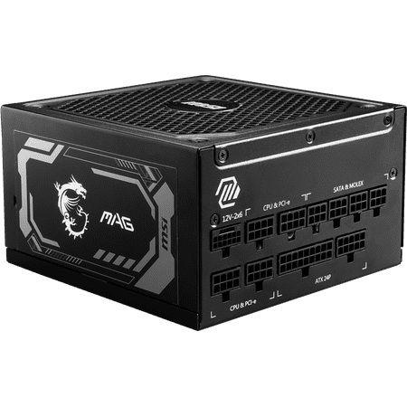 MSI - MAG A1000GL PCIE5 - Full Modular - 80 Plus Gold 1000W  - ATX 3.1 Gaming Power Supply - Black