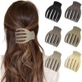 thumbnail image 1 of wonima44 6Pcs Lay Flat Hair Claw Clips for Women Girls French Stylish Side Slide Jaw Clips for Thin Hair No Slip Grip Accessorie(Matte Black/Brown/Khaki/Beige), 1 of 1