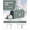thumbnail image 2 of Bolsa de gimnasio WisePack impermeable con compartimento para zapatos de 30 x 19 x 45 cm, 2 of 8