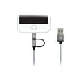 thumbnail image 3 of Iogear DuoLinq 2-in-1 Charge & Sync Cable - Space Gray - Lightning/USB, 3 of 4