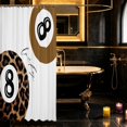 thumbnail image 3 of Erosebridal 8 Ball Shower Curtain 72Wx84L Violet Bathroom Shower Curtain, Violet Leopard, 3 of 5