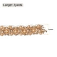 thumbnail image 2 of Uxcell 3 Yards Beaded Crystal Rhinestone Applique for Wedding Sash Belt Hair Clothes Decoration 10mm Champagne Gold, 2 of 6