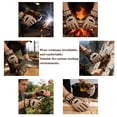 thumbnail image 5 of HOMEIORA Leather Work Gloves for Men or Women. XS Glove for Gardening, Tig/Mig Welding, Construction, Chainsaw, Farm, Ranch, etc. Leather, Cotton Lined, Utility, Firm Grip, Durable, Brown - Gray, 5 of 5