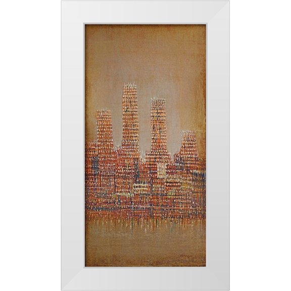 Holsinger, Joel 9x14 White Modern Wood Framed Museum Art Print Titled - Big City Skyline