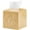 Beige, variant on Ceramic Tulips Tissue Box Cover - Modern Square Decorative Organizer for Facial Tissues, Farmhouse Style Home Decor for Bathroom, Bedroom, Living Room & Office