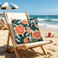 thumbnail image 4 of 17.7 Inch Summer Waterproof Outdoor Throw Pillow Cover, UV Fade Resistant Decorative Patio Seat Cushion Case, Weatherproof Pillowcase for Courtyard, Balcony, Garden, Porch & Home Furniture Decor, I, 4 of 7