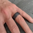 thumbnail image 6 of Dark Silver Step Edge Breathable Silicone Ring for Men 9mm Bandwidth, 6 of 7