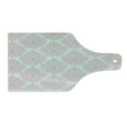 thumbnail image 2 of Damask Cutting Board, Damask Pattern Royal Motif Pink Floral Design Victorian Fashioned Print, Decorative Tempered Glass Cutting and Serving Board, Wine Bottle Shape, White Pink, by Ambesonne, 2 of 5