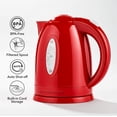 thumbnail image 3 of OVENTE Electric Kettle Hot Water Heater 1.7 Liter - BPA Free Fast Boiling Cordless Water Warmer - Auto Shut Off Instant Water Boiler for Coffee & Tea Pot - Red KP72R, 3 of 8