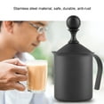 thumbnail image 4 of Espumador de leche de doble malla Manual de acero inoxidable, herramienta de decoración de café (400ml), 4 of 5