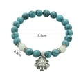 thumbnail image 6 of UDIYO Women Bracelet Faux Turquoises Luminous Floral Jewelry Elastic Beads Bangle Jewellery Gift, 6 of 7