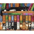 thumbnail image 2 of DIAMOND ART CLUB Cat Bookshelf Diamond Painting Kit, 2 of 7