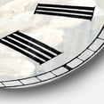 thumbnail image 2 of Designart 'White Serene Peony' Traditional wall clock, 2 of 3