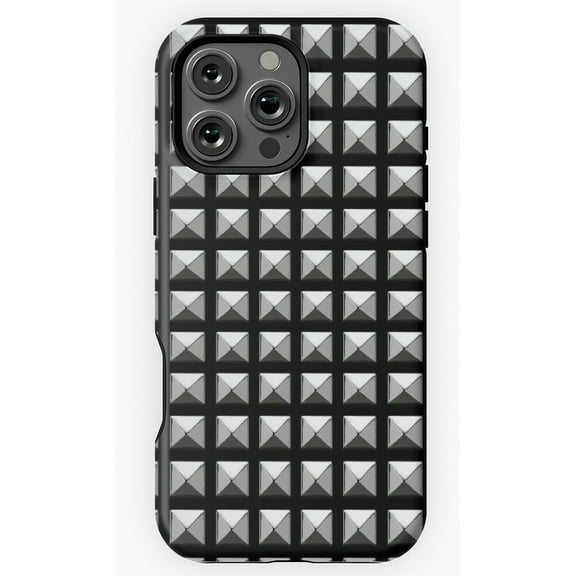 Pyramid Stud Texture Design Phone Case for iPhone 16 15 14 13 12 11 Pro Max