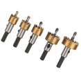 thumbnail image 3 of 5pcs High Speed Steel Tip Hole Drill Bit Saw Hole Drilling Cut Tool Kit for Sheet Metal, 3 of 5