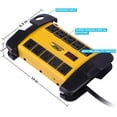 thumbnail image 6 of CRST Metal Power Strip Heavy Duty Surge Protector 10 Outlets 6 Feet Extension Cord 2800J Surge Suppressor, Mountable and Hanging, 1875W, 6 of 8