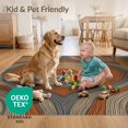 thumbnail image 4 of ODIKA 6'x9' Ultra-Soft Area Rug, Ring Tone Bands Concentric Annual Rings Earthy Farmhouse Stump Grain Refined None Washable, Bare feet friendly, Silk-Touch for Guest Room, Bedroom, 4 of 7