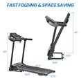 thumbnail image 6 of Aukfa Compact Folding Treadmill for Home, Motorized Running Jogging Machine with Incline and Audio Speakers, 300 lbs Capacity, 6 of 8