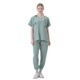 thumbnail image 3 of Female Doctor Uniform - Beauty Salon & Dental Clinic Scrubs | Nurse Work Clothes | Short Sleeve & Long Pants | Women’s Leisure Medical Wear | Sports Style Healthcare Attire, 3 of 10