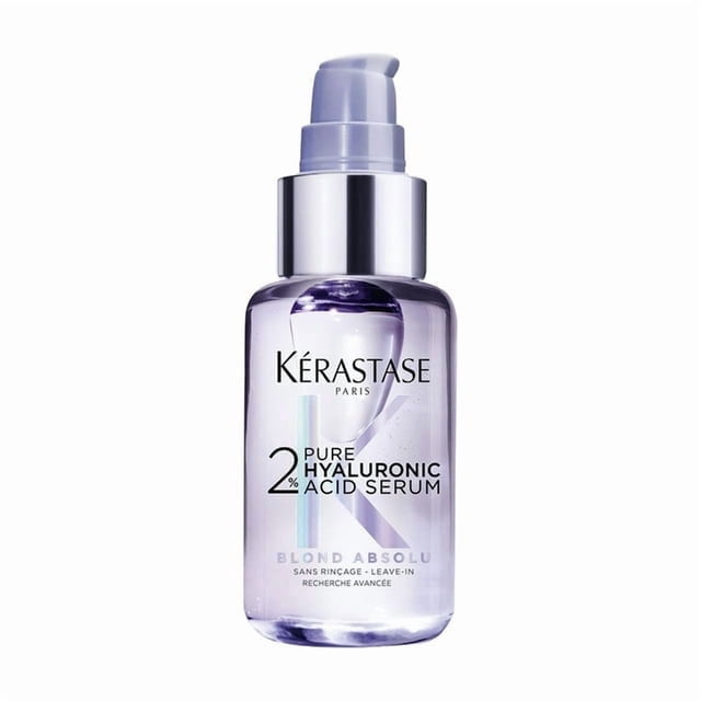 Kérastase Hair Serum, 2% Pure Hyaluronic Acid, Blond Absolu, Hydrating and Repairing, For Bleached Blonde, 50 ml