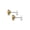 coffee, variant on Flat Round CZ Stud Earrings, Titanium Steel Cartilage Helix Tragus Ear Jewelry
