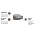 thumbnail image 3 of Homestyles Boca Raton Rattan Outdoor Loveseat in Brown, 3 of 8