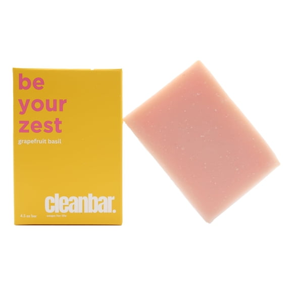 Jabón en barra natural Cleanbar - Be Your Zest - Jabón en barra de pomelo y albahaca