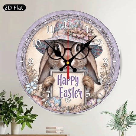 Vibrant Autumn Floral Teapot Round Wall Clock - Rustic Farmhouse Silent Home Decor