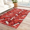 thumbnail image 1 of Rose Rugs for Living Room Bedroom - Flower Rug 4x5 - Red Carpet for Home Decor - Washable Non Slip Patterned Indoor Large Area Rug - Soft & Low Pile (ZK&728), 1 of 7