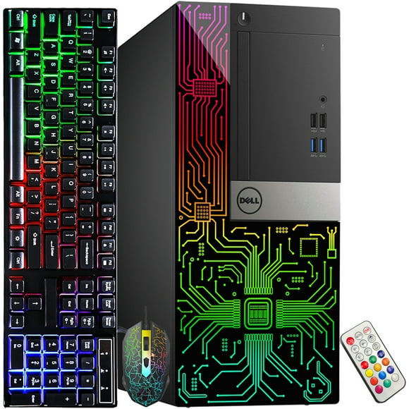 OptiPlex Dell Gaming Tower Desktop PC - Intel Core I5 8th Gen Processor up to 4.10 GHz, 16GB DDR4 RAM, 1TB SSD, RX 550 4GB GDDR5, WIFI, Windows 11 Pro - Refurbished
