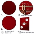 thumbnail image 3 of Designart "Triumph Of The Regal Red Trumpet II" Music Floater Framed Wall Decor, 3 of 5