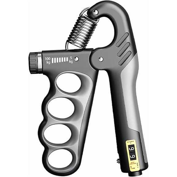 Grip Strength Trainer, Hand Grip Strengthener with Adjustable Resistance 11-220Lbs(5-100KG), Automatic Counter, Ergonomic Design, Forearm Strengthener for Musicians Athletes and Injury Recovery