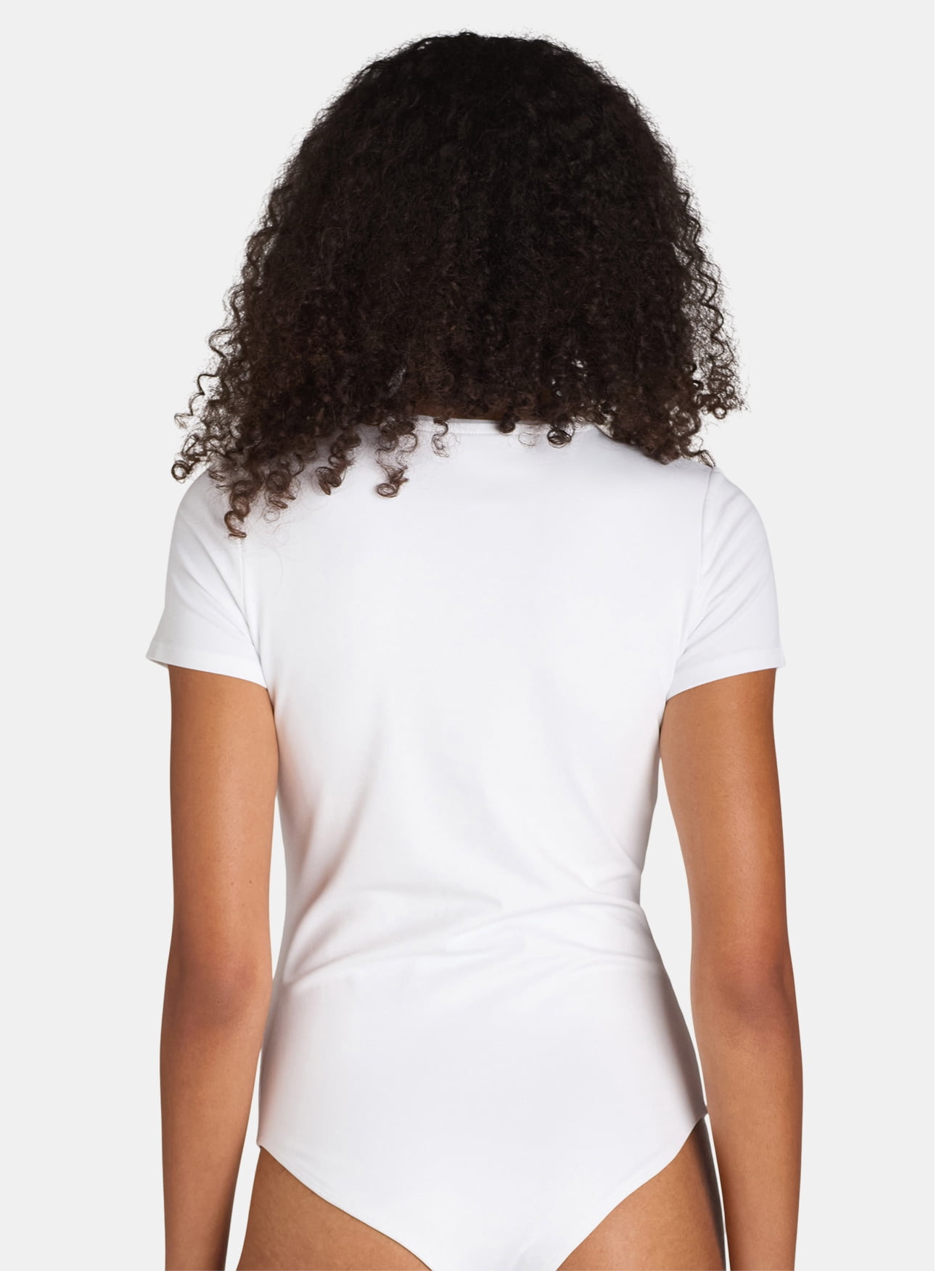 Time and Tru Women's Smoothing Bodysuit with Short Sleeves, Sizes XS-XXXL