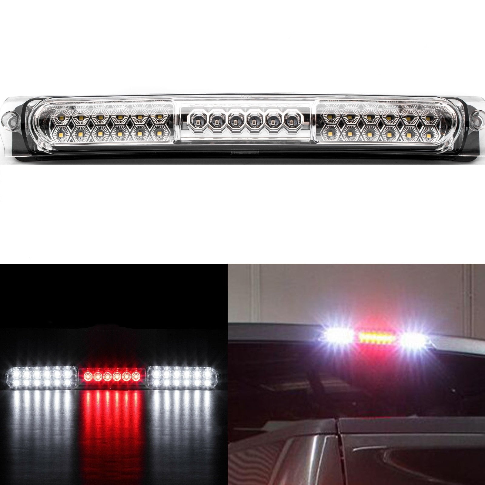 Black Housing Smoke Lens 2004 Ford F150 Heritage LED Third Brake Light Cargo Light 3rd Brake Light Assembly High Mount Stop Light Youxmoto For 1997-2003 Ford F150