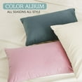 thumbnail image 6 of Luxury Velvet Throw Pillow Covers 18x18 inches Pack of 2, Solid Decorative Pillowcases for Living Room Couch Soft Cushion Cases for Office/Car/Armchair, Stone Blue, 6 of 6