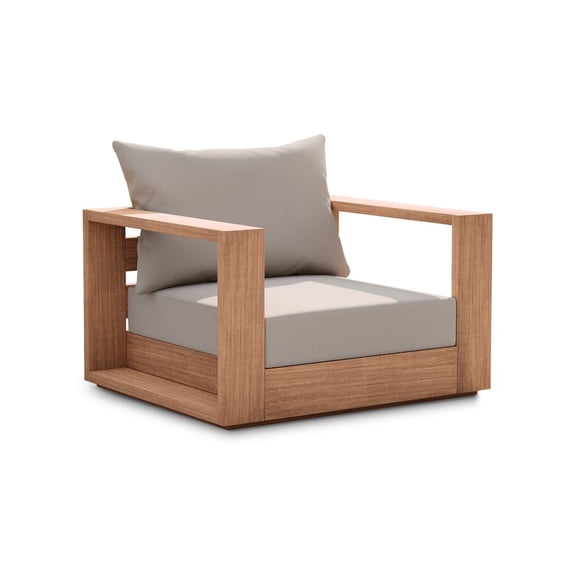 Meridian Furniture Tulum Grey Water Resisting Outdoor Chair